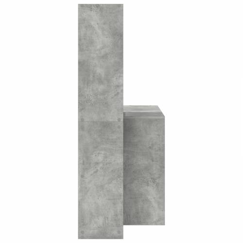 Stol s policom Beton siva 138.5 x 55 x 143 cm Konstruirano drvo Cijena