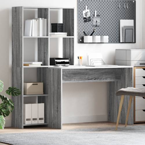 Stol Sivi hrast sonoma 138.5 x 55 x 143 cm Konstruirano drvo Cijena