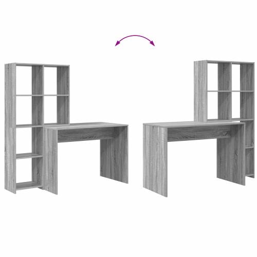 Stol Sivi hrast sonoma 138.5 x 55 x 143 cm Konstruirano drvo Cijena