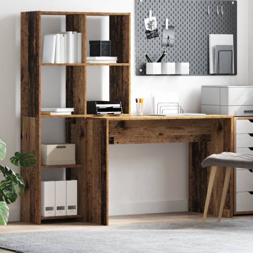 Stol s policom Staro drvo 138.5 x 55 x 143 cm Konstruirano drvo Cijena