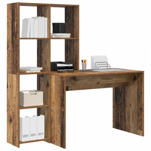 Stol s policom Staro drvo 138.5 x 55 x 143 cm Konstruirano drvo Cijena
