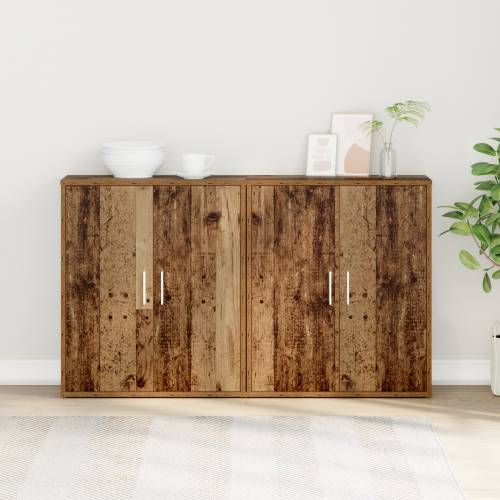 Highboard 2 pcs Staro drvo 60 x 31 x 70 cm Konstruirano drvo Cijena