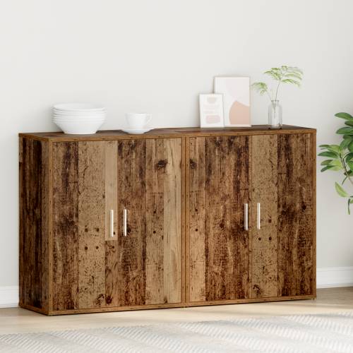 Highboard 2 pcs Staro drvo 60 x 31 x 70 cm Konstruirano drvo Cijena