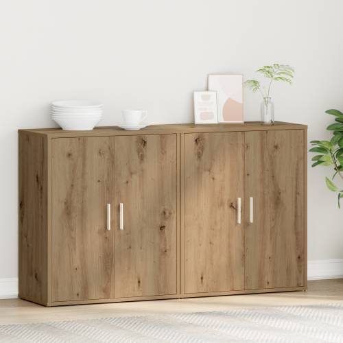 Highboard 2 pcs hrast artisan 60 x 31 x 70 cm Konstruirano drvo Cijena
