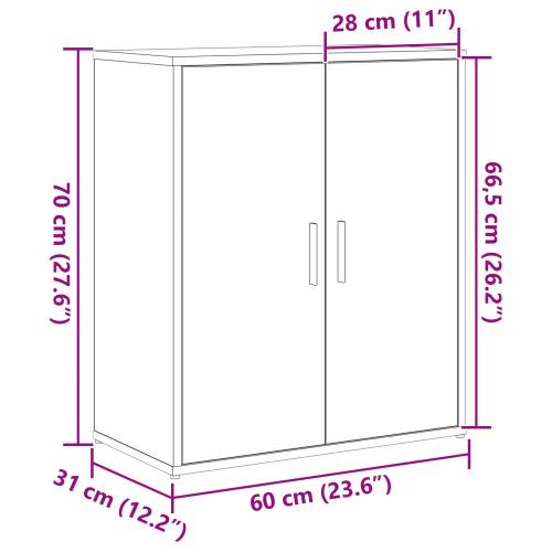 Highboard 2 pcs hrast artisan 60 x 31 x 70 cm Konstruirano drvo Cijena