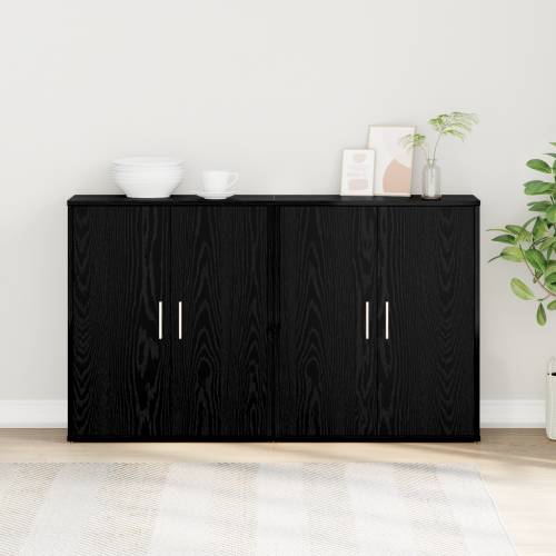 Highboard 2 pcs Crni hrast 60 x 31 x 70 cm Konstruirano drvo Cijena