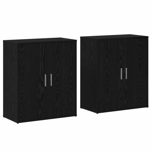 Highboard 2 pcs Crni hrast 60 x 31 x 70 cm Konstruirano drvo Cijena