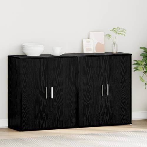 Highboard 2 pcs Crni hrast 60 x 31 x 70 cm Konstruirano drvo Cijena