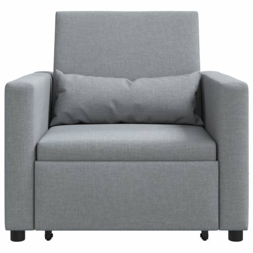 3-u-1 Single Sofa Bed Convertible Svjetlosiva tkanina Cijena