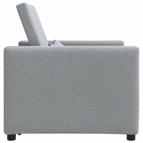3-u-1 Single Sofa Bed Convertible Svjetlosiva tkanina Cijena