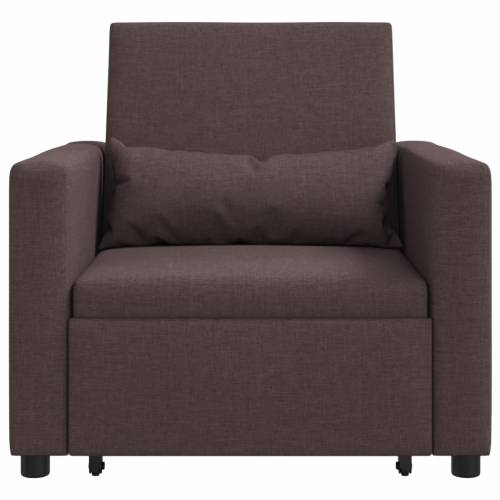 3-u-1 Sofa na razvlačenje tamnosmeđa tkanina Cijena
