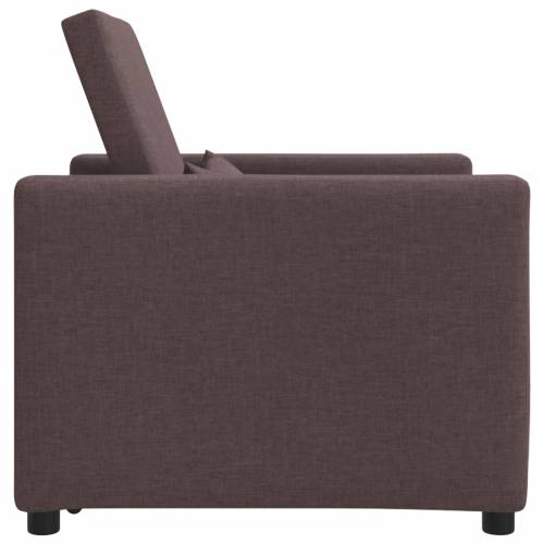 3-u-1 Sofa na razvlačenje tamnosmeđa tkanina Cijena