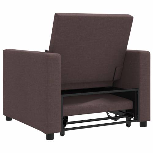 3-u-1 Sofa na razvlačenje tamnosmeđa tkanina Cijena