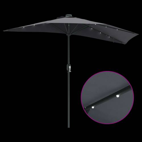Vrtni suncobran Antracit 294 x 150 x 223 cm tkanina Cijena