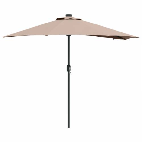 Vrtni suncobran Sivo-smeđa 294 x 150 x 223 cm tkanina Cijena