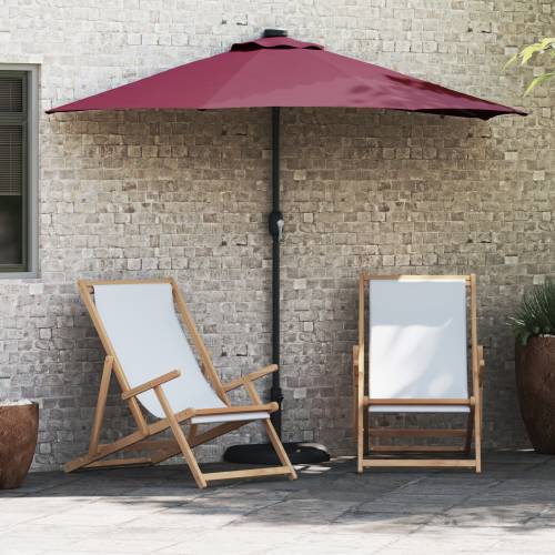 Vrtni suncobran Bordo crvena 294 x 150 x 223 cm tkanina Cijena