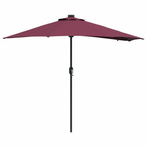 Vrtni suncobran Bordo crvena 294 x 150 x 223 cm tkanina Cijena