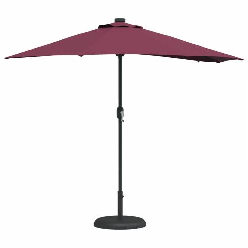 Vrtni suncobran Bordo crvena 294 x 150 x 223 cm tkanina Cijena