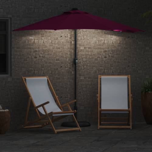 Vrtni suncobran Bordo crvena 294 x 150 x 223 cm tkanina Cijena