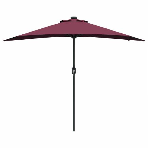 Vrtni suncobran Bordo crvena 294 x 150 x 223 cm tkanina Cijena