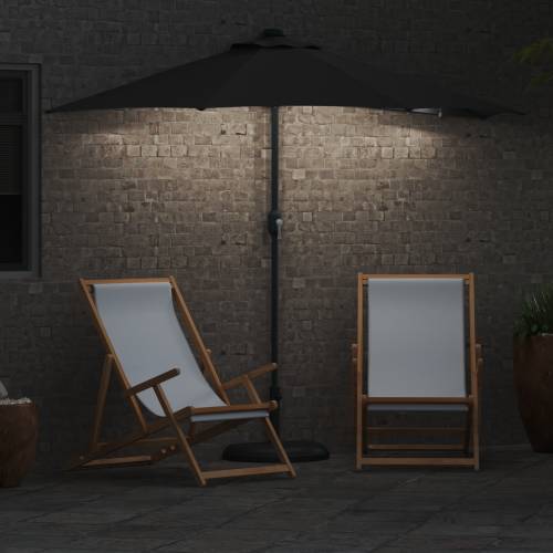 Vrtni suncobran Crna 294 x 150 x 223 cm tkanina Cijena
