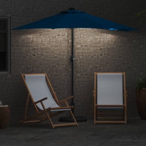 Vrtni suncobran Plava 294 x 150 x 223 cm tkanina Cijena