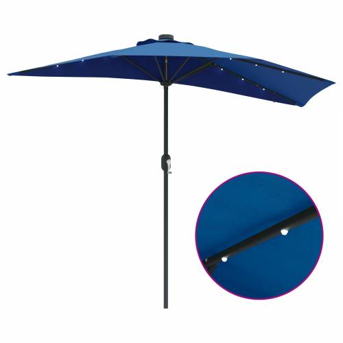 Vrtni suncobran Plava 294 x 150 x 223 cm tkanina Cijena