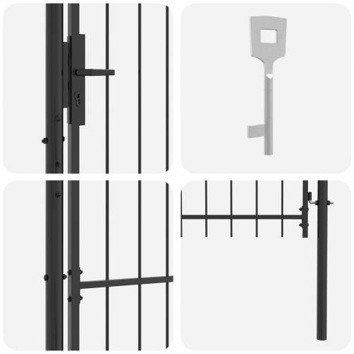 Dvorišna vrata - Vrtna vrata Siva 170 x 100 cm 100 x 175 cm Čelik Cijena