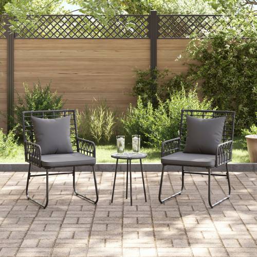 Vrtni set za objed 3 pcs Crna, Antracit 35 x 35 x 45 cm Cijena