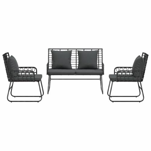 Vrtni set za objed 3 pcs Crna, Antracit 113 x 69 x 83 cm Cijena