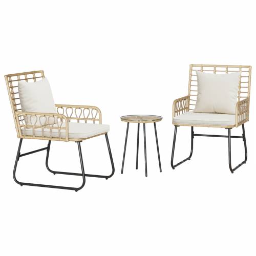 Vrtni set za objed 3 pcs Crna, Antracit 35 x 35 x 45 cm Cijena