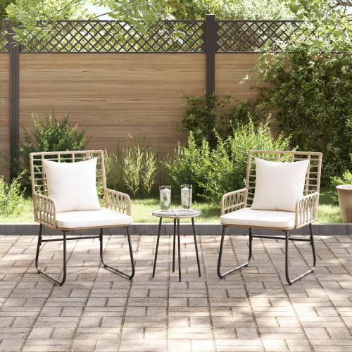 Vrtni set za objed 3 pcs Crna, Antracit 35 x 35 x 45 cm Cijena