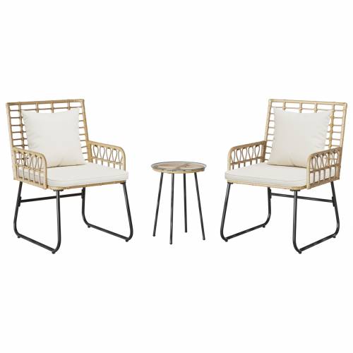 Vrtni set za objed 3 pcs Crna, Antracit 35 x 35 x 45 cm Cijena