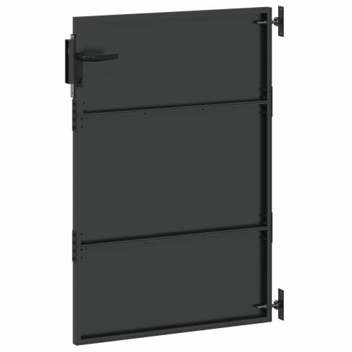 Dvorišna vrata - Vrtna vrata Crna 105 x 125 cm Čelik s praškastim premazom Cijena