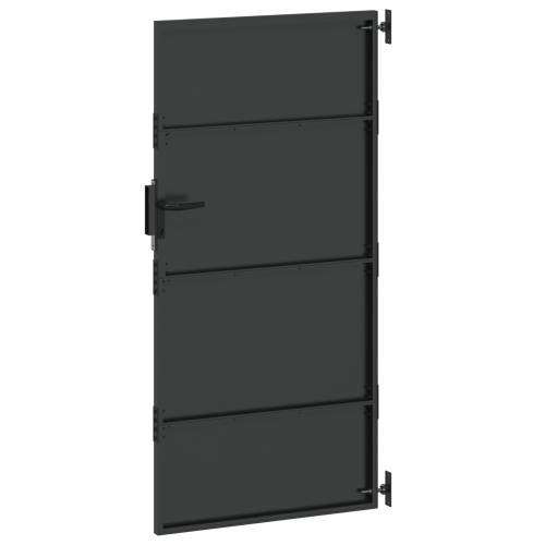 Dvorišna vrata - Vrtna vrata Crna 105 x 175 cm Čelik s praškastim premazom Cijena