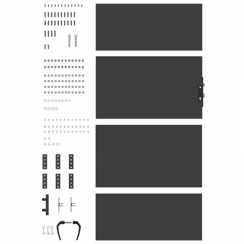 Dvorišna vrata - Vrtna vrata Crna 105 x 175 cm Čelik s praškastim premazom Cijena