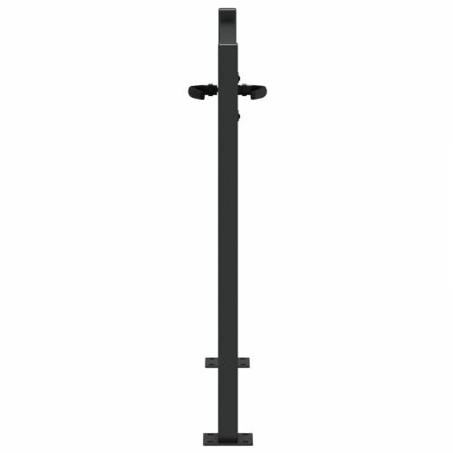 Dvorišna vrata - Vrtna vrata Crna 105 x 100 cm Čelik s praškastim premazom Cijena