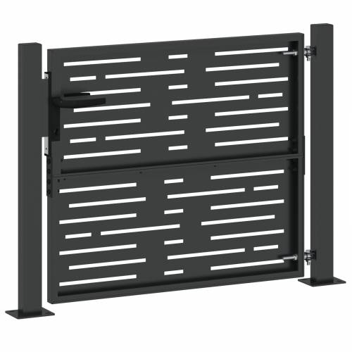 Dvorišna vrata - Vrtna vrata Crna 105 x 100 cm Čelik s praškastim premazom Cijena