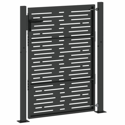 Dvorišna vrata - Vrtna vrata Crna 105 x 150 cm Čelik s praškastim premazom Cijena