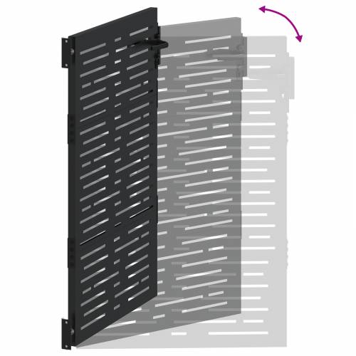 Dvorišna vrata - Vrtna vrata Crna 105 x 150 cm Čelik s praškastim premazom Cijena