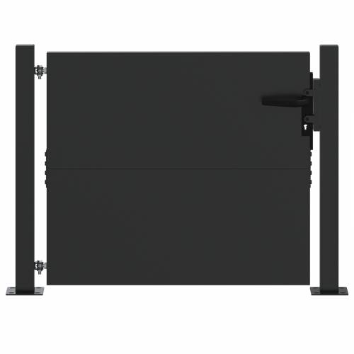 Dvorišna vrata - Vrtna vrata Crna 105 x 100 cm Čelik s praškastim premazom Cijena