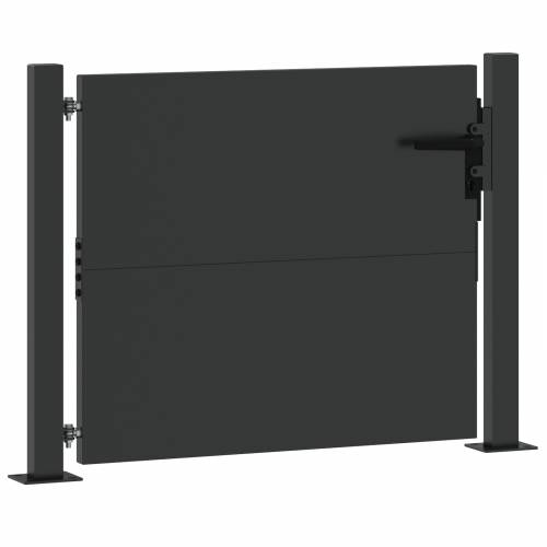 Dvorišna vrata - Vrtna vrata Crna 105 x 100 cm Čelik s praškastim premazom Cijena