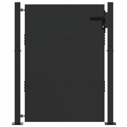 Dvorišna vrata - Vrtna vrata Crna 105 x 125 cm Čelik s praškastim premazom Cijena