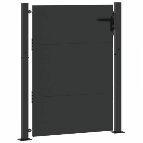 Dvorišna vrata - Vrtna vrata Crna 105 x 125 cm Čelik s praškastim premazom Cijena