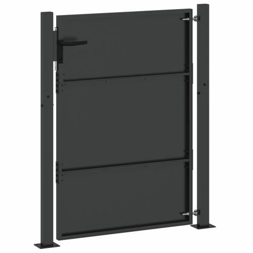 Dvorišna vrata - Vrtna vrata Crna 105 x 150 cm Čelik s praškastim premazom Cijena