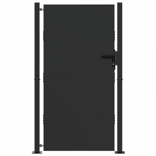 Dvorišna vrata - Vrtna vrata Crna 105 x 175 cm Čelik s praškastim premazom Cijena