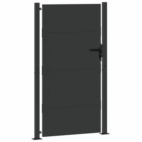 Dvorišna vrata - Vrtna vrata Crna 105 x 175 cm Čelik s praškastim premazom Cijena