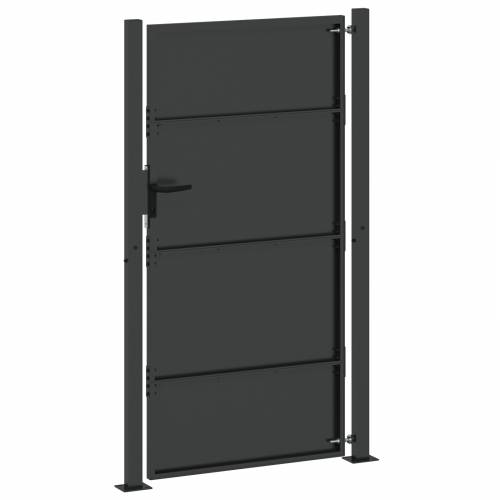 Dvorišna vrata - Vrtna vrata Crna 105 x 175 cm Čelik s praškastim premazom Cijena