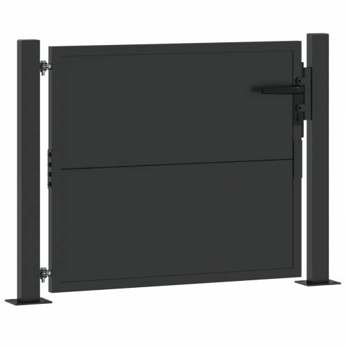 Dvorišna vrata - Vrtna vrata Crna 100 x 100 cm Čelik s praškastim premazom Cijena
