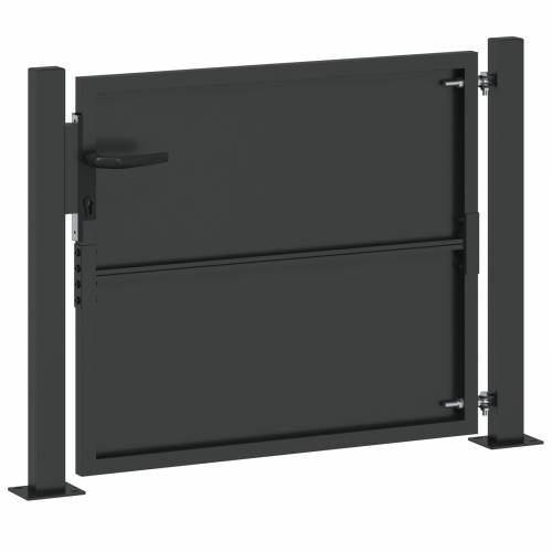 Dvorišna vrata - Vrtna vrata Crna 100 x 100 cm Čelik s praškastim premazom Cijena